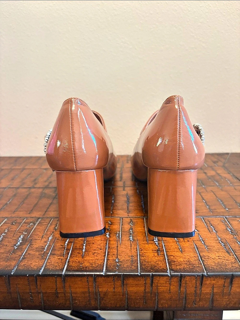 Shein Square Toe Mary Jane Block Heels Size 11 - Picture 4 of 7